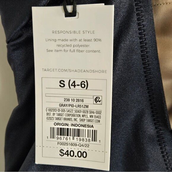 Shade & Shore V-Wire Plunge Cheeky One Piece Swimsuit Sz S (4-6) - Picture 12 of 15